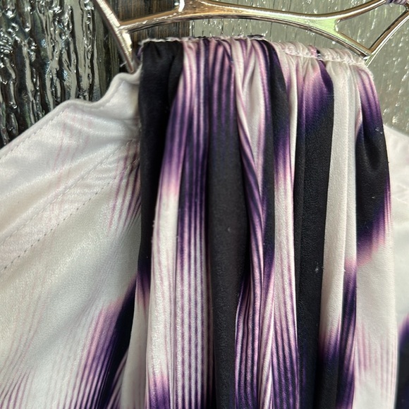 Kaufman Franco Purple Print Halter Maxi Long Medium Pockets - Picture 7 of 15